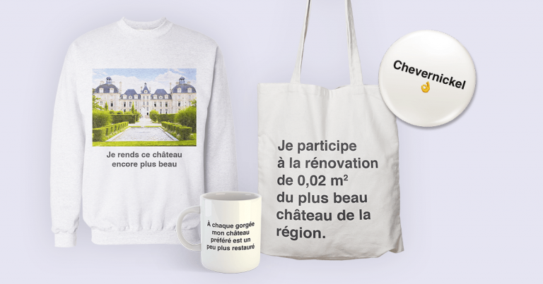 Exemples de produits dérivés pour le château de Cheverny