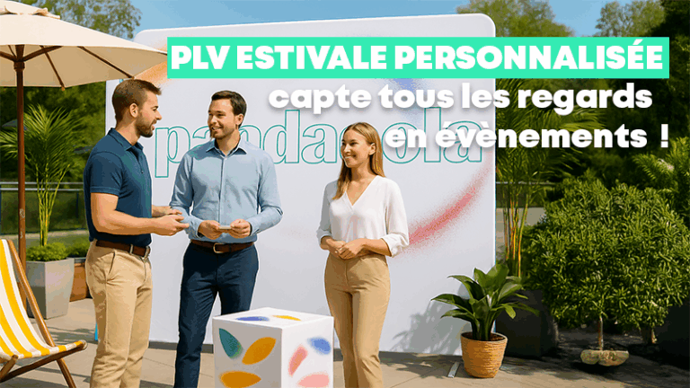 Bannière PLV estivale personnalisée pandacola