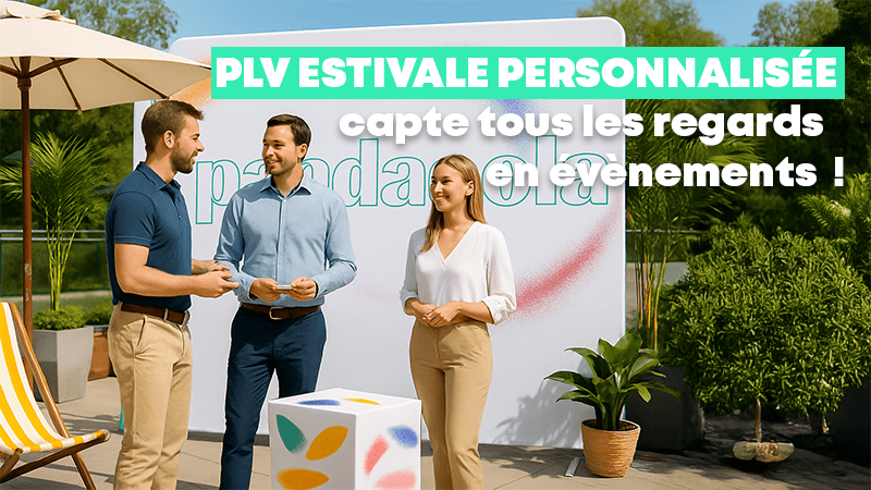 Bannière PLV estivale personnalisée pandacola
