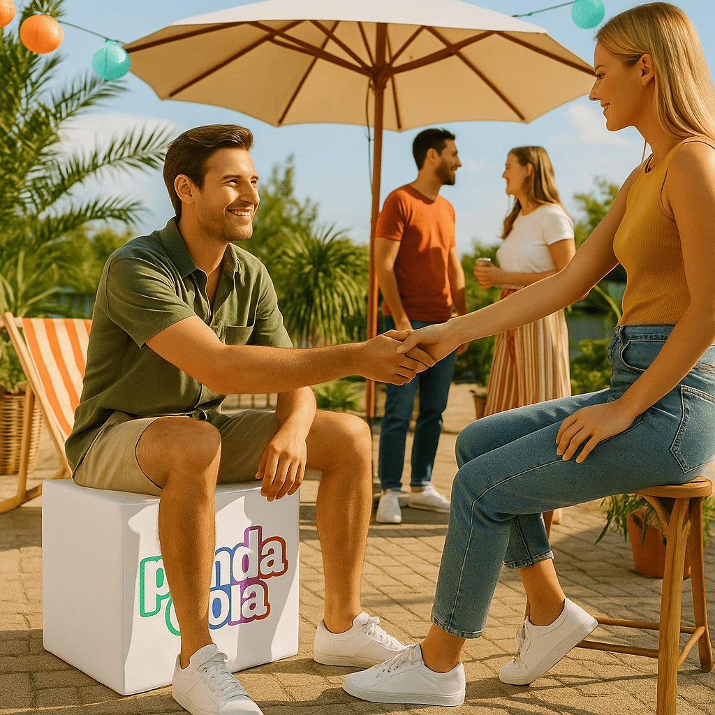 Pandacola PLV personnalisée pouf